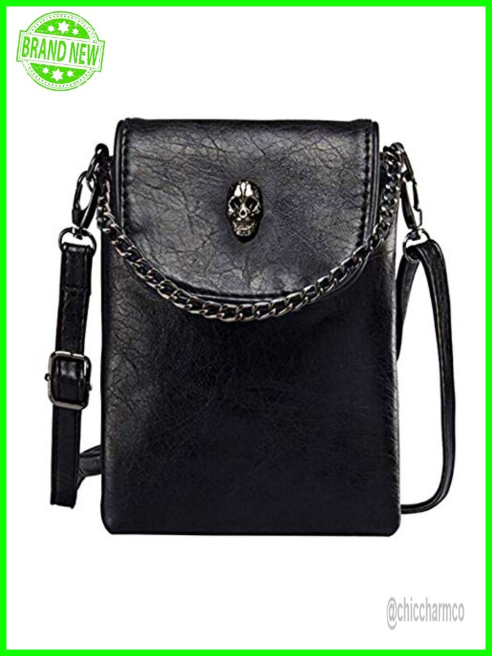 Small PU Leather Crossbody Phone Purse Mini Chain Shoulder Bag